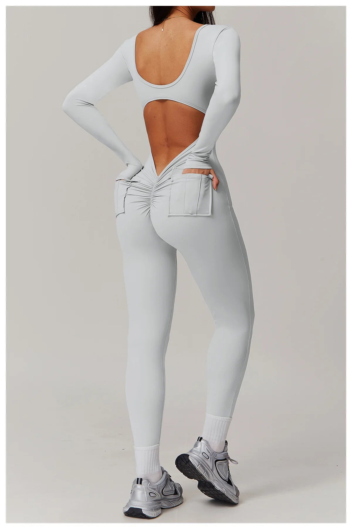 Sports Jumpsuit Women Gym Set Training Yoga Suit Sportswear Sexy Back V Jumpsuit Fitness Rompers Stretch Workout Bodysuits
