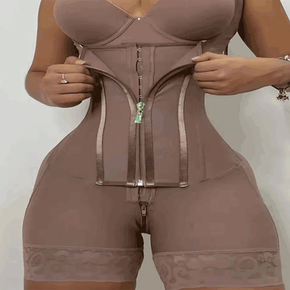 Shapewear hip lift Chest Lift Zipper compression belly compression Pants Shapewear high-waisted breasted shapewear