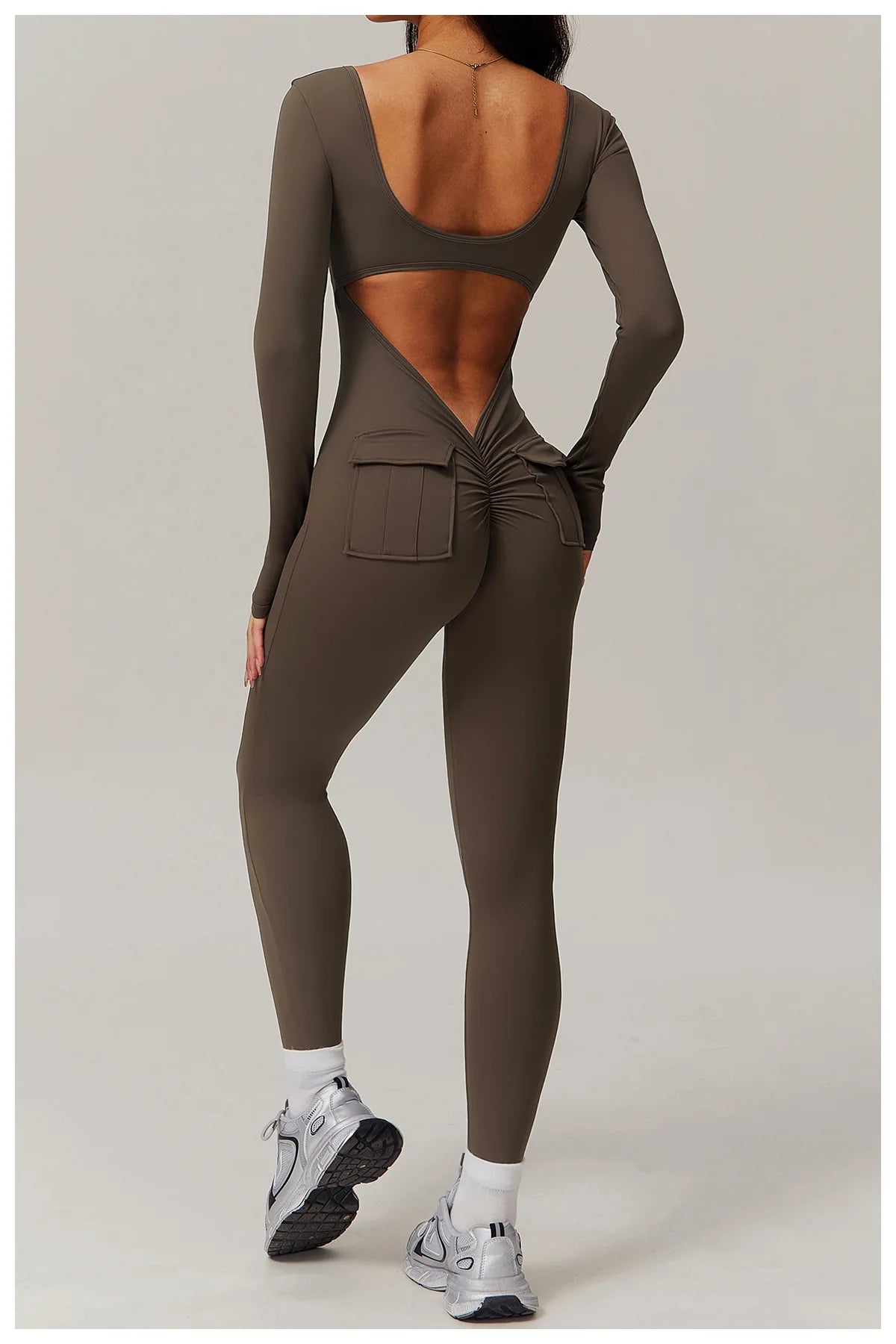Sports Jumpsuit Women Gym Set Training Yoga Suit Sportswear Sexy Back V Jumpsuit Fitness Rompers Stretch Workout Bodysuits