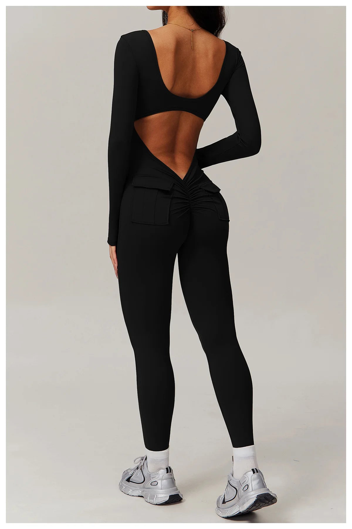 Sports Jumpsuit Women Gym Set Training Yoga Suit Sportswear Sexy Back V Jumpsuit Fitness Rompers Stretch Workout Bodysuits