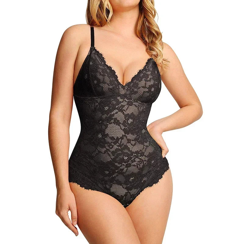 Sexy Sling Lace Shapewear Bodysuit Corset Fajas Slimming Full Body Shaper Tummy Control Underwear Lingerie Colombianas Girdle
