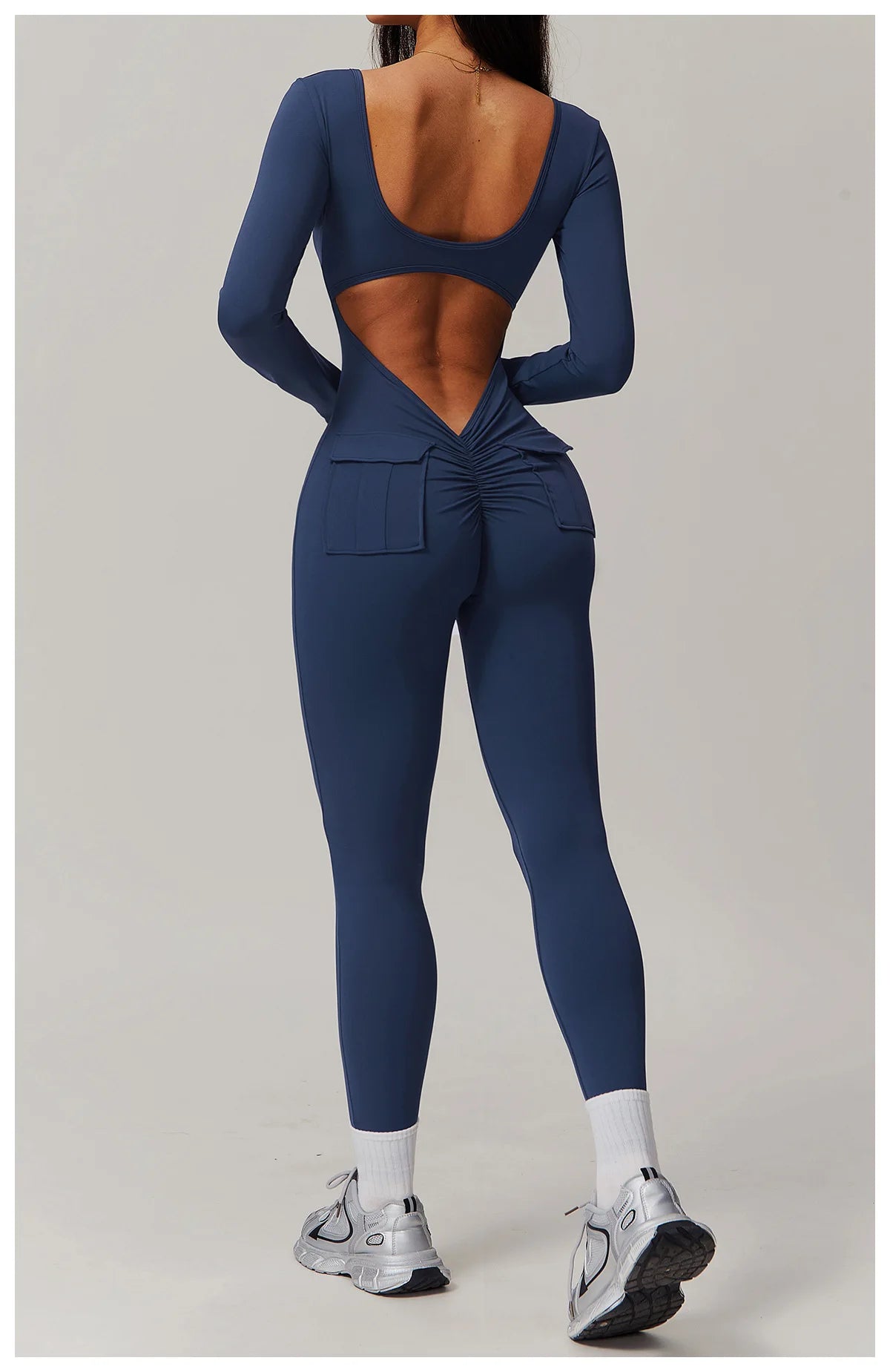 Sports Jumpsuit Women Gym Set Training Yoga Suit Sportswear Sexy Back V Jumpsuit Fitness Rompers Stretch Workout Bodysuits
