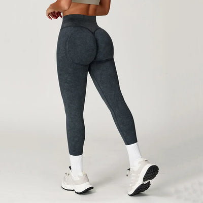 Impact Seamless Yoga Pants for Women | High Waist Ribbed Scrunch Bum Leggings