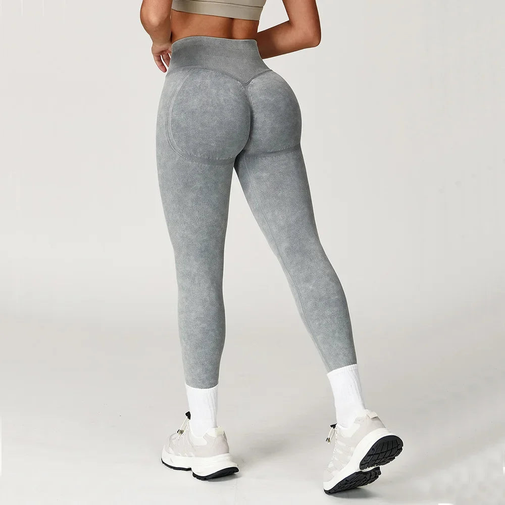 Impact Seamless Yoga Pants for Women | High Waist Ribbed Scrunch Bum Leggings