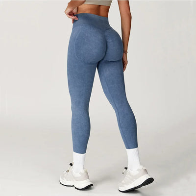 Impact Seamless Yoga Pants for Women | High Waist Ribbed Scrunch Bum Leggings