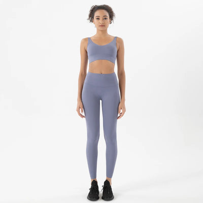 SOISOU Nylon Tracksuits Women's Yoga Set Sports Suit Gym Fitness Bra Leggings Women Lounge Wear Crop Tops Sexy 18 Colors