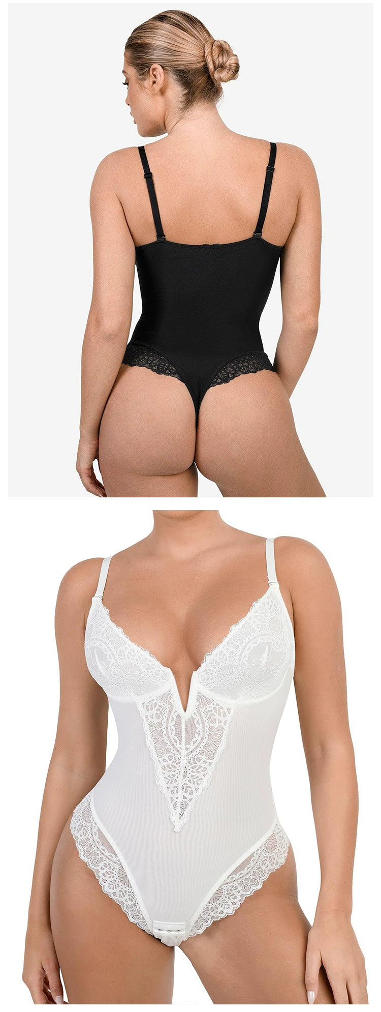American Lace Cut Out Jumpsuit | Plus Size Belly Control & Hip Lifting Shapewear