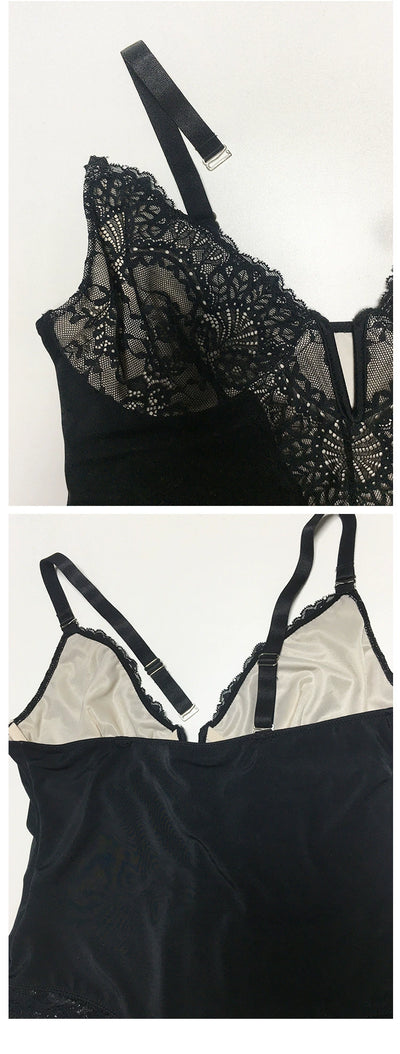 American Lace Cut Out Jumpsuit | Plus Size Belly Control & Hip Lifting Shapewear