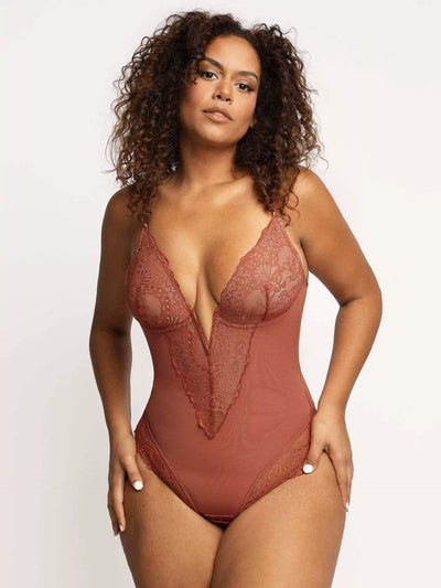 American Lace Cut Out Jumpsuit | Plus Size Belly Control & Hip Lifting Shapewear