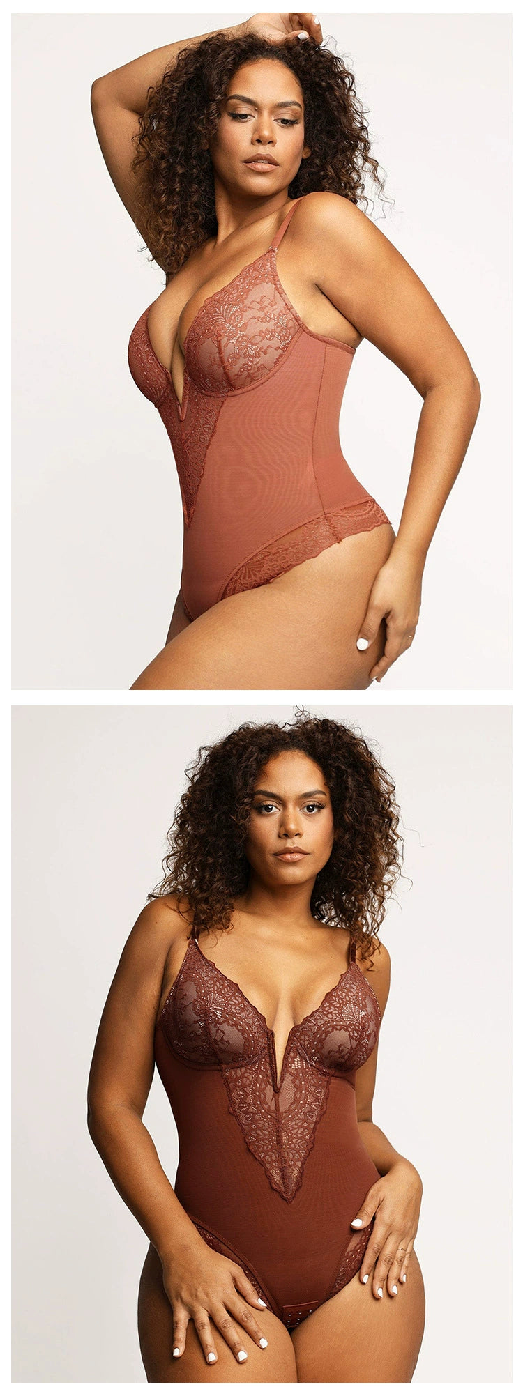 American Lace Cut Out Jumpsuit | Plus Size Belly Control & Hip Lifting Shapewear