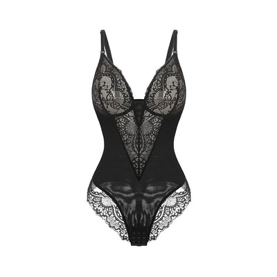 American Lace Cut Out Jumpsuit | Plus Size Belly Control & Hip Lifting Shapewear