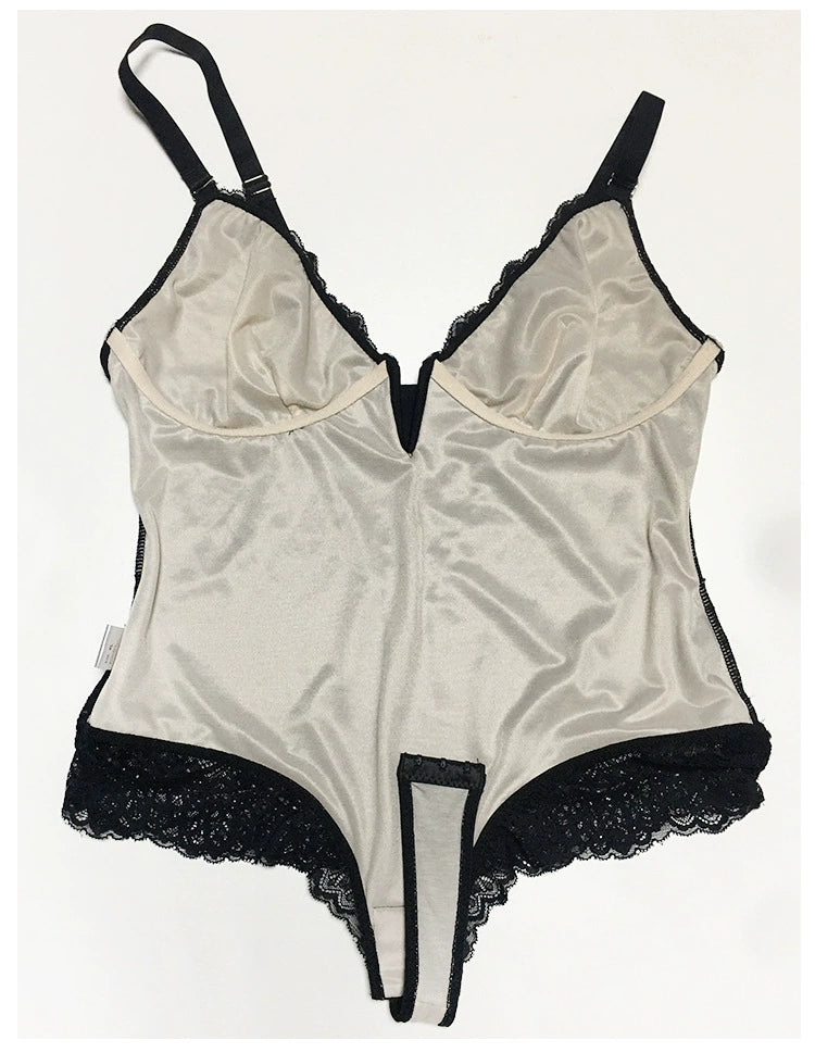 American Lace Cut Out Jumpsuit | Plus Size Belly Control & Hip Lifting Shapewear