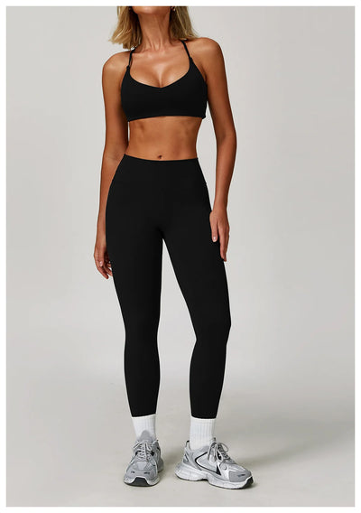 Women's Breathable Yoga Wear | Solid Design with Utility Pockets