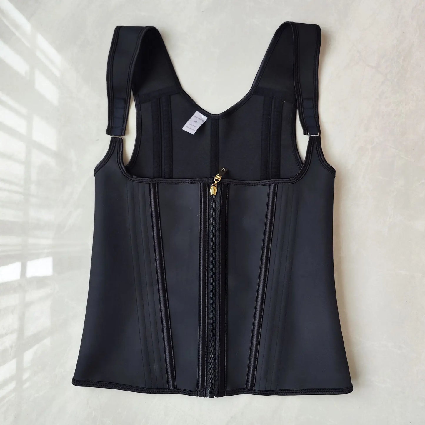Fajas Colombianas Body Shaper Shapewear Women Vest Tops Double Compression Waist Trainer Corset Adjustable Zipper and Hook-eyes