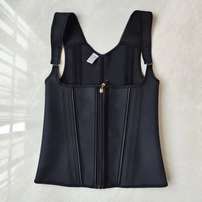 Fajas Colombianas Body Shaper Shapewear Women Vest Tops Double Compression Waist Trainer Corset Adjustable Zipper and Hook-eyes