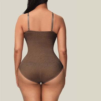 V Neck Spaghetti Strap Bodysuit | Compression Shapewear | Slimming Body Shaper for Women