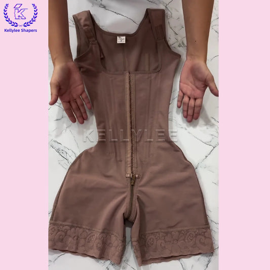 Shaped Up Open-Breasted Shapewear Modeling Fajas Colombianas Medium Shaped Front Breasted Sexy Bodysuits with Adjustable Straps