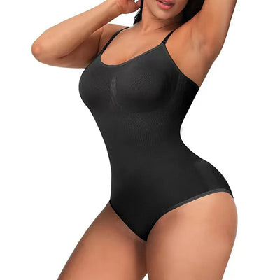 V Neck Spaghetti Strap Bodysuit | Compression Shapewear | Slimming Body Shaper for Women