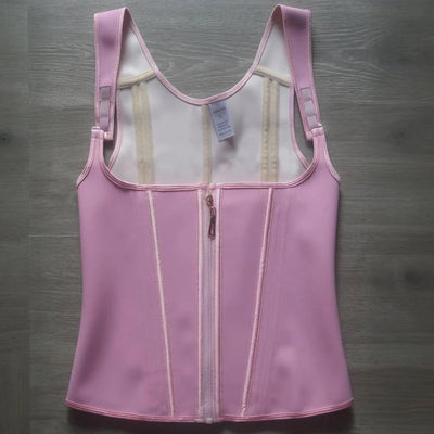 Fajas Colombianas Body Shaper Shapewear Women Vest Tops Double Compression Waist Trainer Corset Adjustable Zipper and Hook-eyes