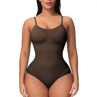 V Neck Spaghetti Strap Bodysuit | Compression Shapewear | Slimming Body Shaper for Women