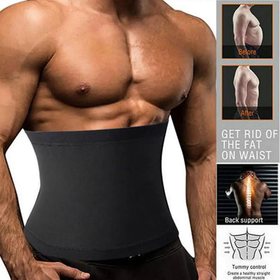 Men’s Waist Trimmer Belt | Anti-Pilling, Washable Belly Wrap & Workout Sweat Band