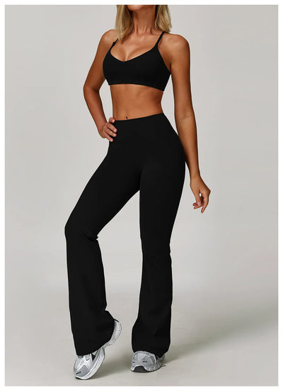 Women's Breathable Yoga Wear | Solid Design with Utility Pockets
