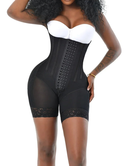 Fajas Colombianas High Compression Hourglass Body Shper Open-chest Shapewear Bone Abdomen Control Waist Trainer Underwear