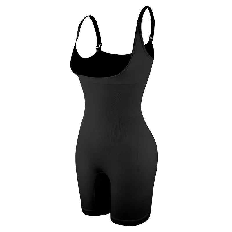 Shapewear Bodysuit for Women Underbust Full Body Shaper Slimming Short Tummy Control Waist Trainer Open Crotch Corset Fajas