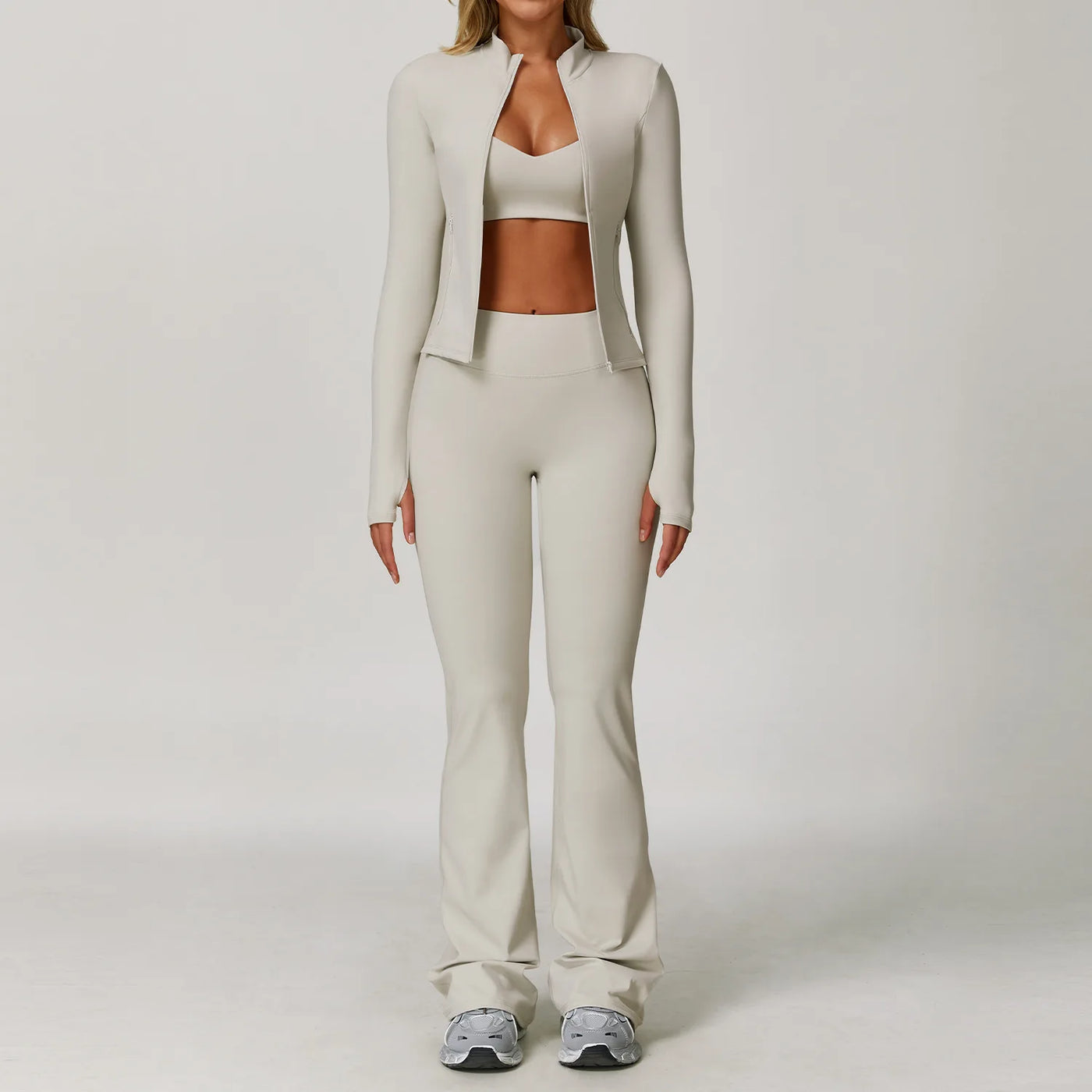 Women's Yoga Set 3 Pieces Quick Dry Stretch Workout Outfit