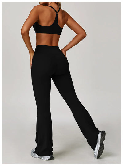 Women's Breathable Yoga Wear | Solid Design with Utility Pockets