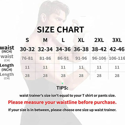 Waist Trainer Trimmer for Men - Slimming Shapewear & Neoprene Sweat Belt