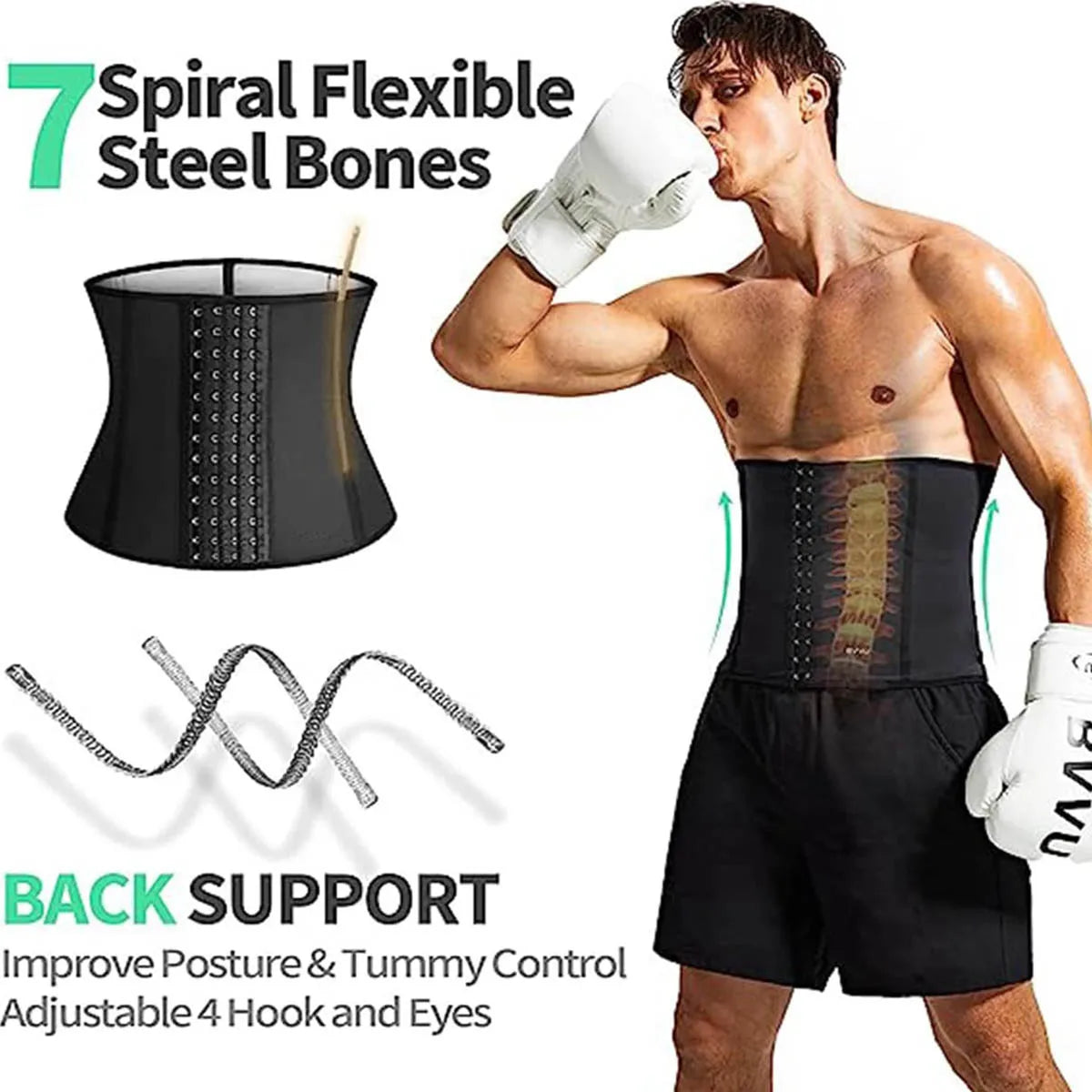 Waist Trainer Trimmer for Men - Slimming Shapewear & Neoprene Sweat Belt