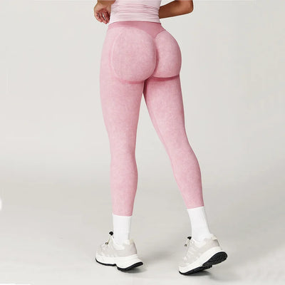 Impact Seamless Yoga Pants for Women | High Waist Ribbed Scrunch Bum Leggings
