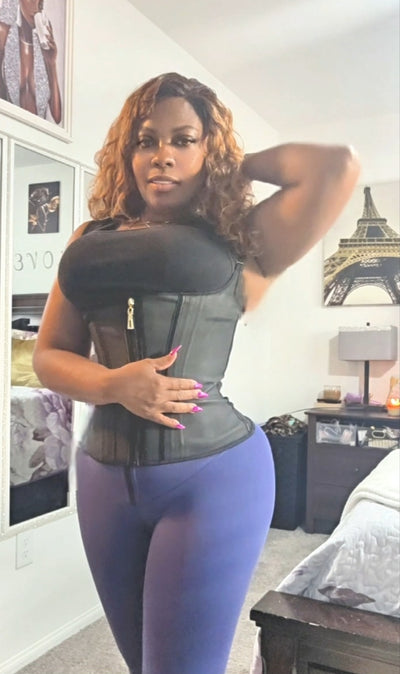 Fajas Colombianas Body Shaper Shapewear Women Vest Tops Double Compression Waist Trainer Corset Adjustable Zipper and Hook-eyes