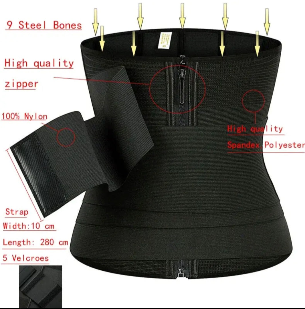 2-in-1 Detachable Waist Trainer and Slimming Belt